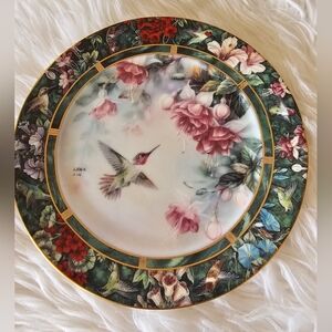 Vintage 1992 Lena Liu Collector Plate The Anna's Hummingbird 2nd Issue No 2485G